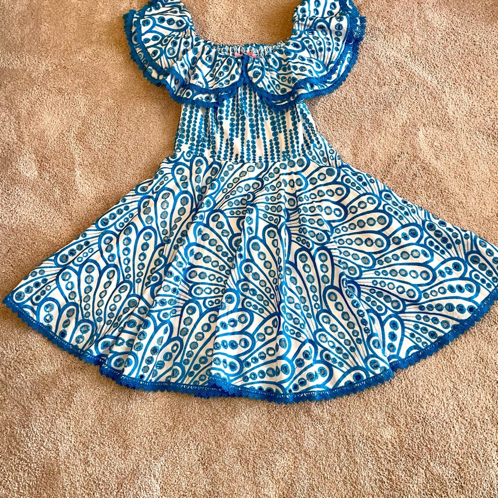 Blue & White Ruffled Sundress - Picture 2 of 6